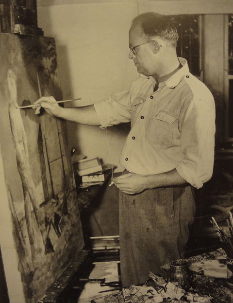 Russell Drysdale Easel Sculpture - Brisbane Tourism 1