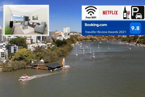 Amazing River View 3 Bedroom Apartment Brisbane CBD Netflix Fast Wifi Carpark - Tourism Brisbane 0