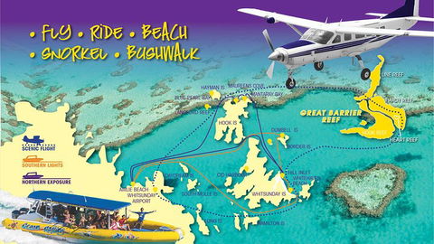 Scenic Flight - Great Barrier Reef, Heart Reef, Whitehaven Beach & Hill Inlet! - Tourism Brisbane 0